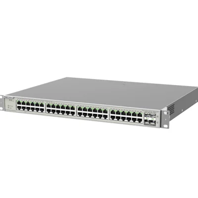 RG-NBS5200-48GT4XS-UP, 48-port Gigabit Layer 3 PoE Switch, 4 SFP+ Uplink