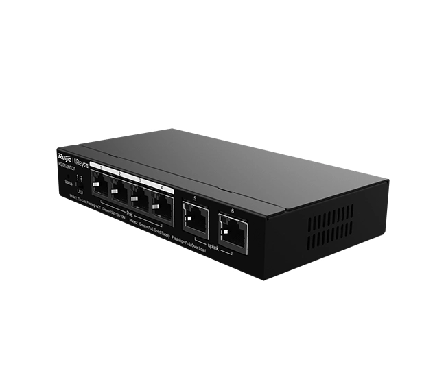 Ruijie RG-ES206GC-P, 6-Port Gigabit Smart Cloud Managed PoE Switch