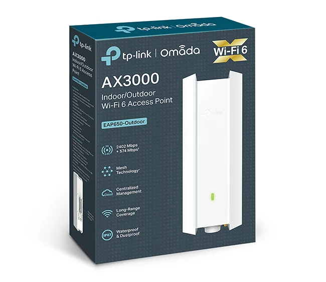 TP-Link AX3000 Indoor/Outdoor WiFi 6 Access Point - EAP650-Outdoor - Image 3