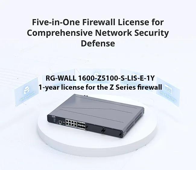 RG-WALL 1600-Z5100-S-LIS-E-1Y 1-Year License for Z Series Firewall