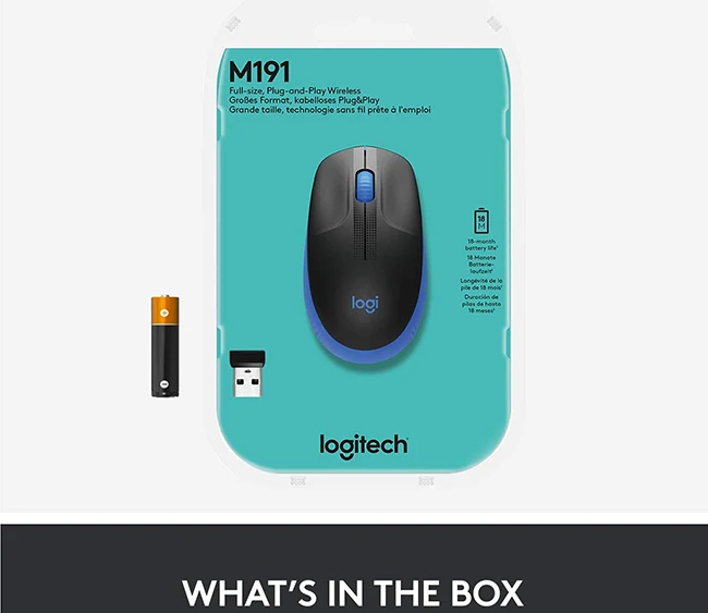 Logitech M191 Full-Size Wireless Mouse - Image 2